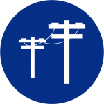 power generation blue circle industry logo
