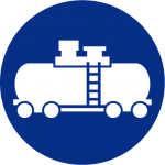 transportation blue circle industry logo