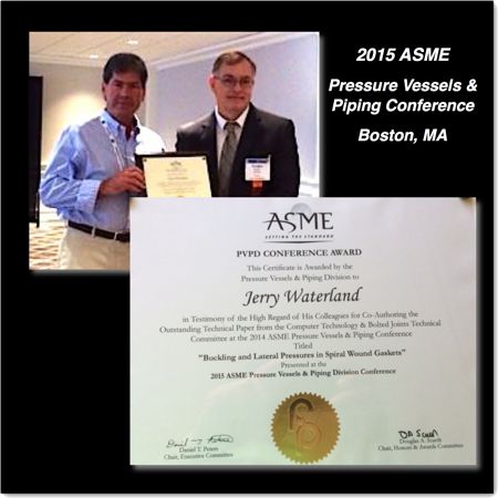 asme pvp comference award jerry waterland